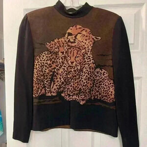 🐆🐆St. John by Marie Gray Leopard Sweater